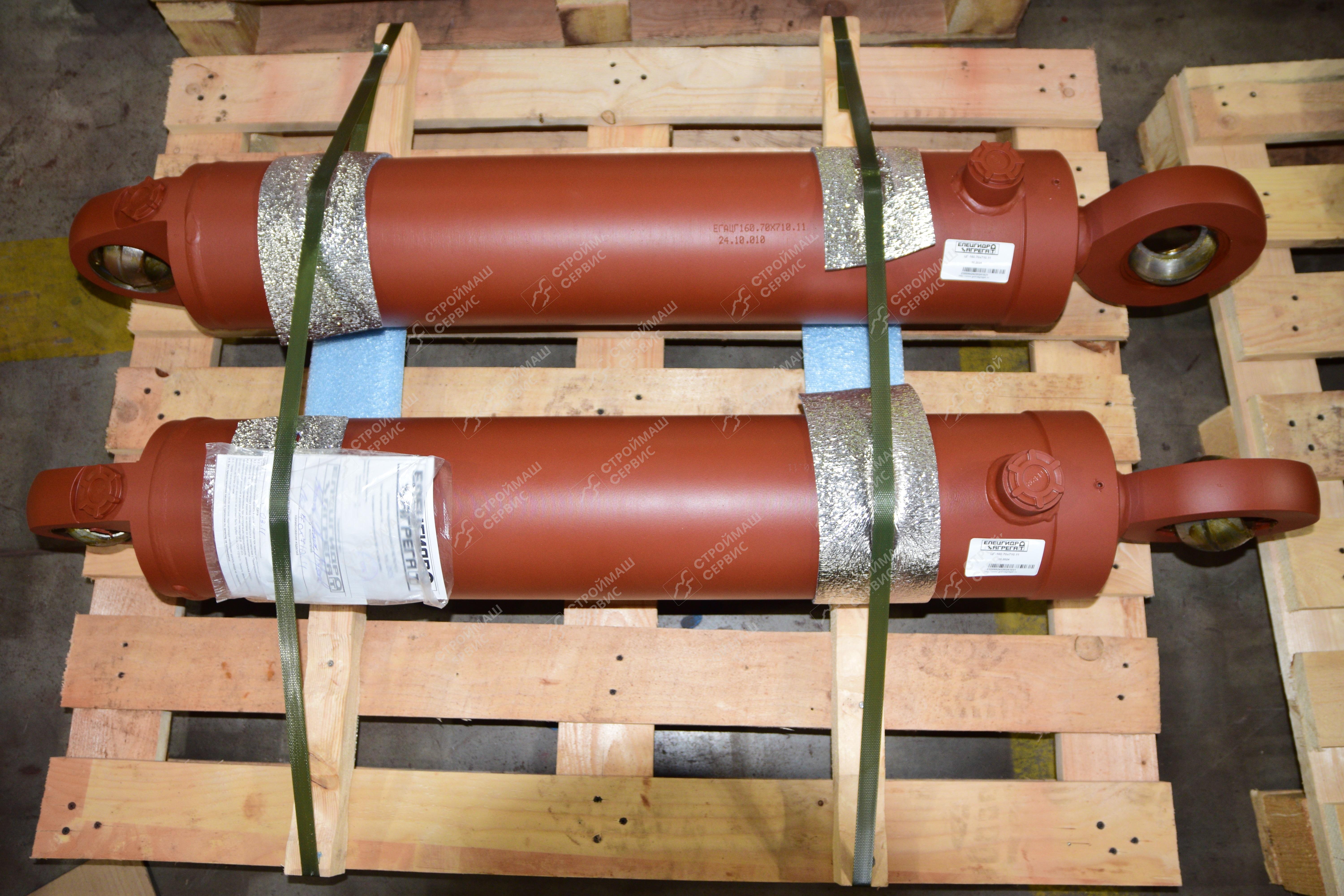 Гидроцилиндр измененения угла резания и угла в плане ЦГ-160.70х710.11 (БКУ-00.02.000)